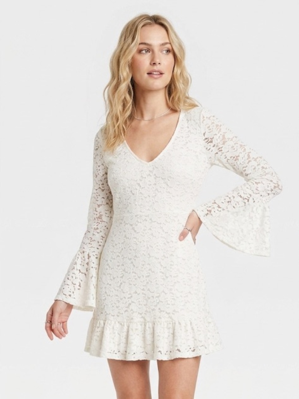 WILD Fable ivory lace dress size medium